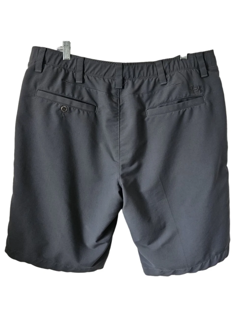 Under Armour Men's Gray Flat Front Loose Fit Golf Performance Shorts Waist 40